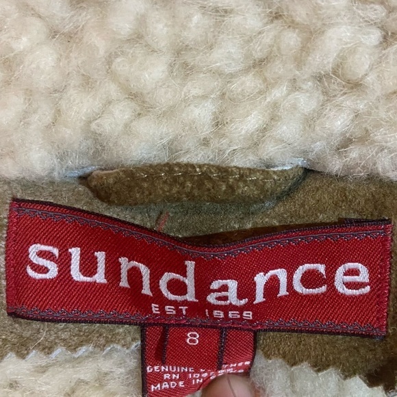 Sundance Shearling Leather Penny Lane Jacket Midi Sz 8 - Picture 8 of 8
